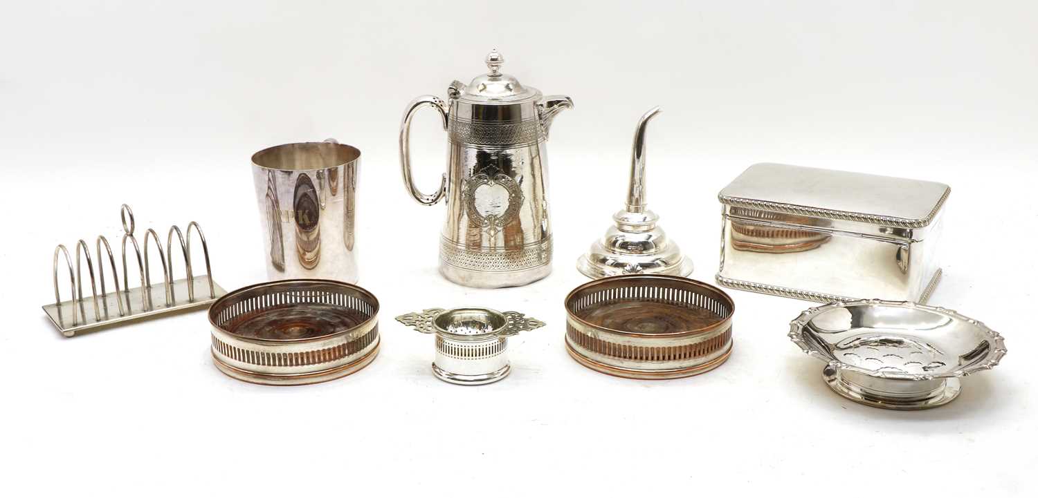 Lot 73 - A collection of silver plated items