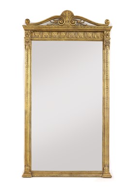 Lot 546 - A large modern gilt framed hall mirror