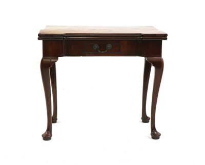 Lot 491 - A George II flame mahogany inverted breakfront card table
