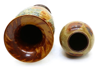 Lot 65 - A large Doulton stoneware 'Foliageware' vase
