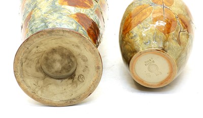 Lot 65 - A large Doulton stoneware 'Foliageware' vase