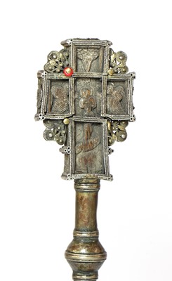 Lot 105 - A carved wooden altar cross