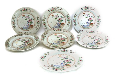 Lot 374 - Two Chinese export famille rose chargers
