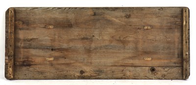 Lot 205 - A large stained pine sign