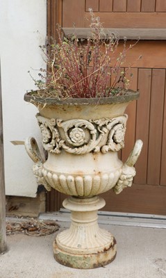 Lot 325 - A Victorian iron garden urn