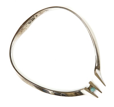 Lot 409 - A Mexican sterling silver Taxco torque necklace, by Hecho En