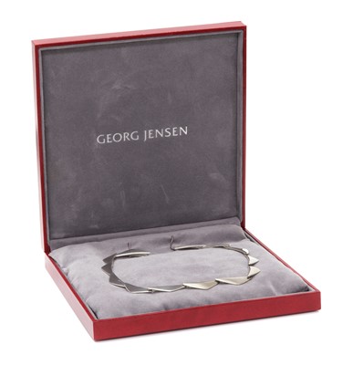 Lot 417 - A sterling silver 'Plateau' necklace, by Georg Jensen, c.2004