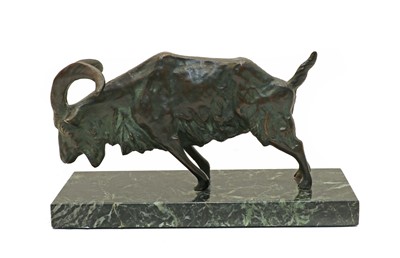 Lot 87 - A spelter figure of a goat