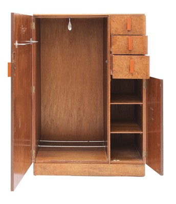 Lot 314 - An Art Deco burr walnut bachelor's cabinet