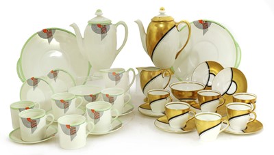 Lot 185 - Two Royal Doulton coffee sets: 'De Luxe' and 'Tango'