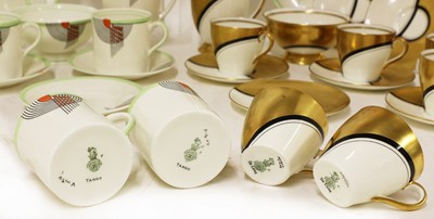 Lot 185 - Two Royal Doulton coffee sets: 'De Luxe' and 'Tango'