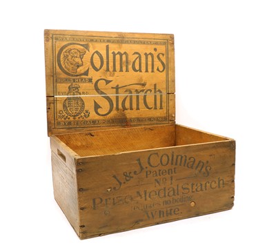 Lot 81 - A vintage wooden Colman's Mustard & Starch box