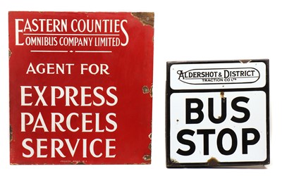 Lot 199 - Two double sided enamel advertising signs