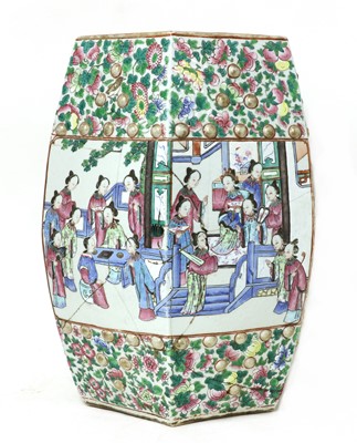 Lot 303 - A Chinese famille rose garden seat