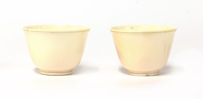 Lot 173 - A pair of Chinese ivory cups