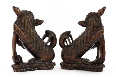 Lot 109 - A pair of Chinese wood carvings