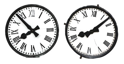 Lot 308 - Two clock dials