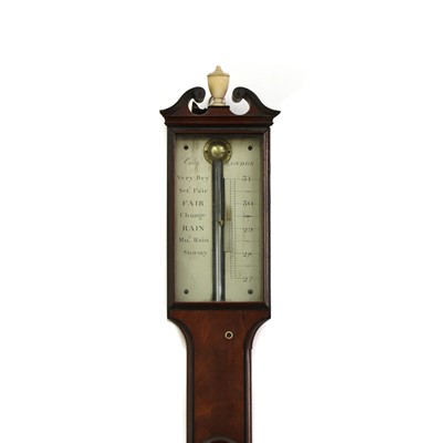 Lot 297 - An early 19th century mahogany stick barometer by Cary, London