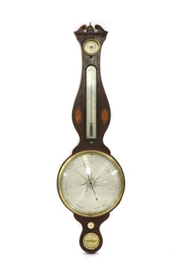 Lot 280 - An early 19th century mahogany wheel barometer