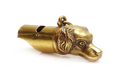 Lot 52 - A Victorian 15ct gold whistle