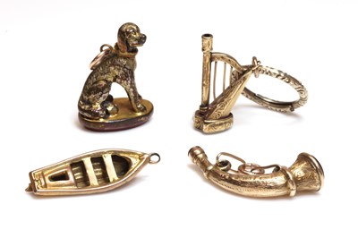 Lot 49 - A watch key in the form of a harp