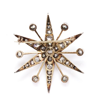 Lot 83 - A Victorian diamond set star brooch