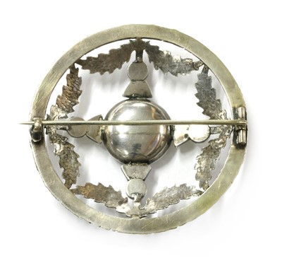 Lot 1041 - A Scottish silver foiled quartz brooch
