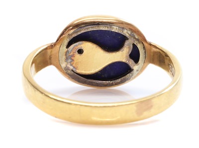 Lot 389 - A gold lapis lazuli ring, attributed to Clare Murray