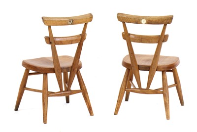 Lot 238 - A pair of Ercol white dot child's chairs