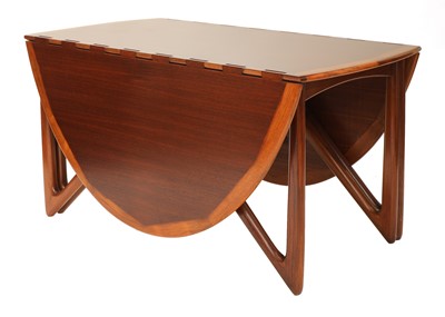 Lot 491 - A Danish teak ‘Oval-Klap’ dining table