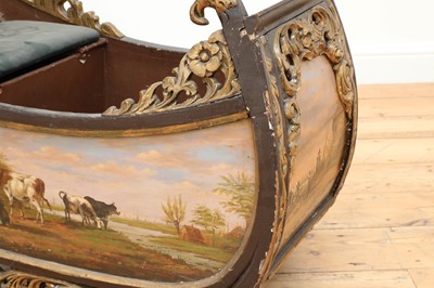 Lot 612 - A painted and parcel-gilt child's sleigh