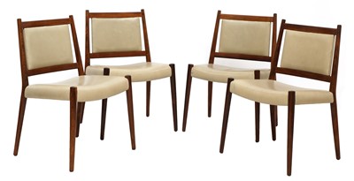 Lot 381 - A set of four rosewood dining chairs, §