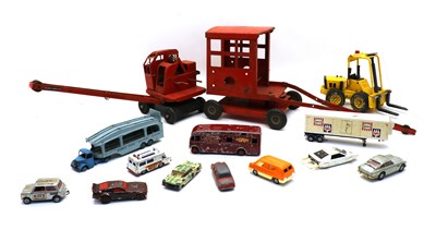 Lot 168 - A collection of vintage Dinky, Corgi and Britains toys