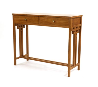 Lot 336 - A contemporary teak console table