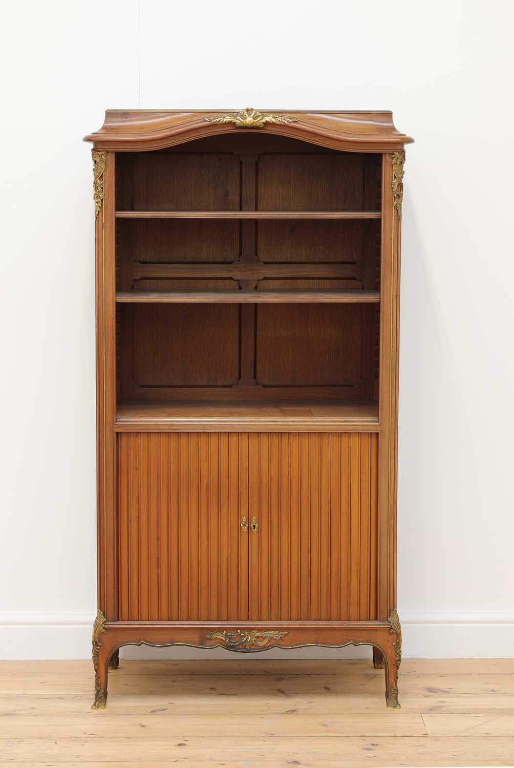 Lot 136 - A French mahogany side cabinet