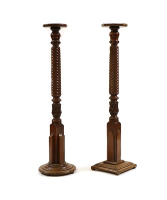 Lot 410 - A matched pair of mahogany torcheres