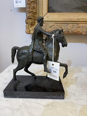 Lot 234 - After the antique, an equestrian sculpture of Marcus Aurelius
