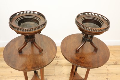 Lot 330 - A pair of Victorian mahogany jardinière stands