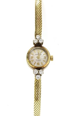 Lot 476 - A ladies' gold Romana diamond set cocktail watch