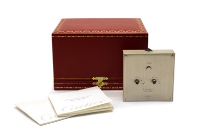 Lot 114 - A Cartier miniature bedside clock