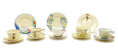 Lot 170 - Eleven  Royal Doulton trios and tea cups