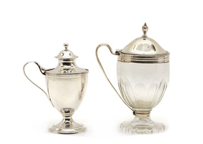 Lot 31 - A George III silver urn-shaped mustard pot
