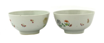 Lot 73 - A pair of Chinese famille rose bowls