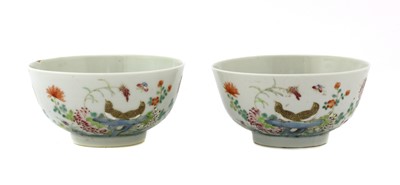 Lot 73 - A pair of Chinese famille rose bowls