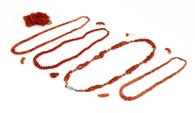 Lot 1377 - A quantity of coral jewellery