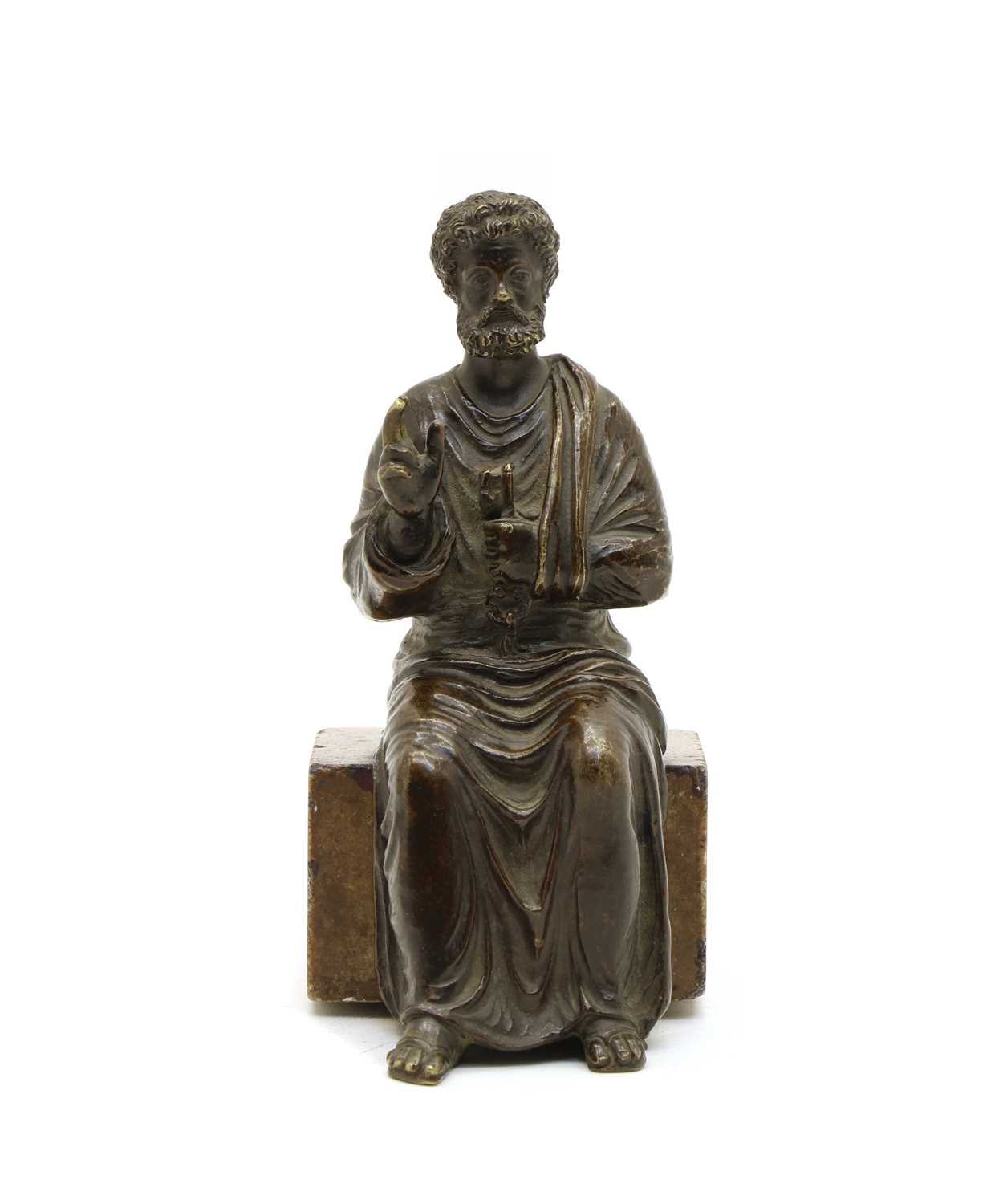 Lot 137 - A bronze study of St Peter