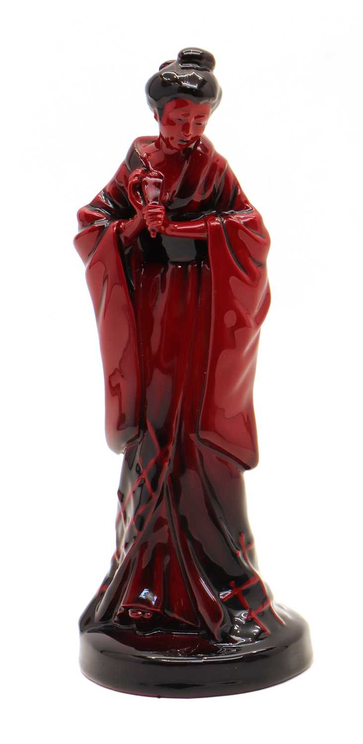 Lot 75 - A Royal Doulton Flambe figure titled 'The Geisha'