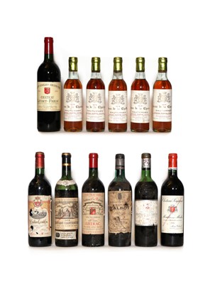 Lot 233 - Assorted Red and Sweet Bordeaux: Ch Cantemerle, 1959, one bottle and 11 variously sized others (12)