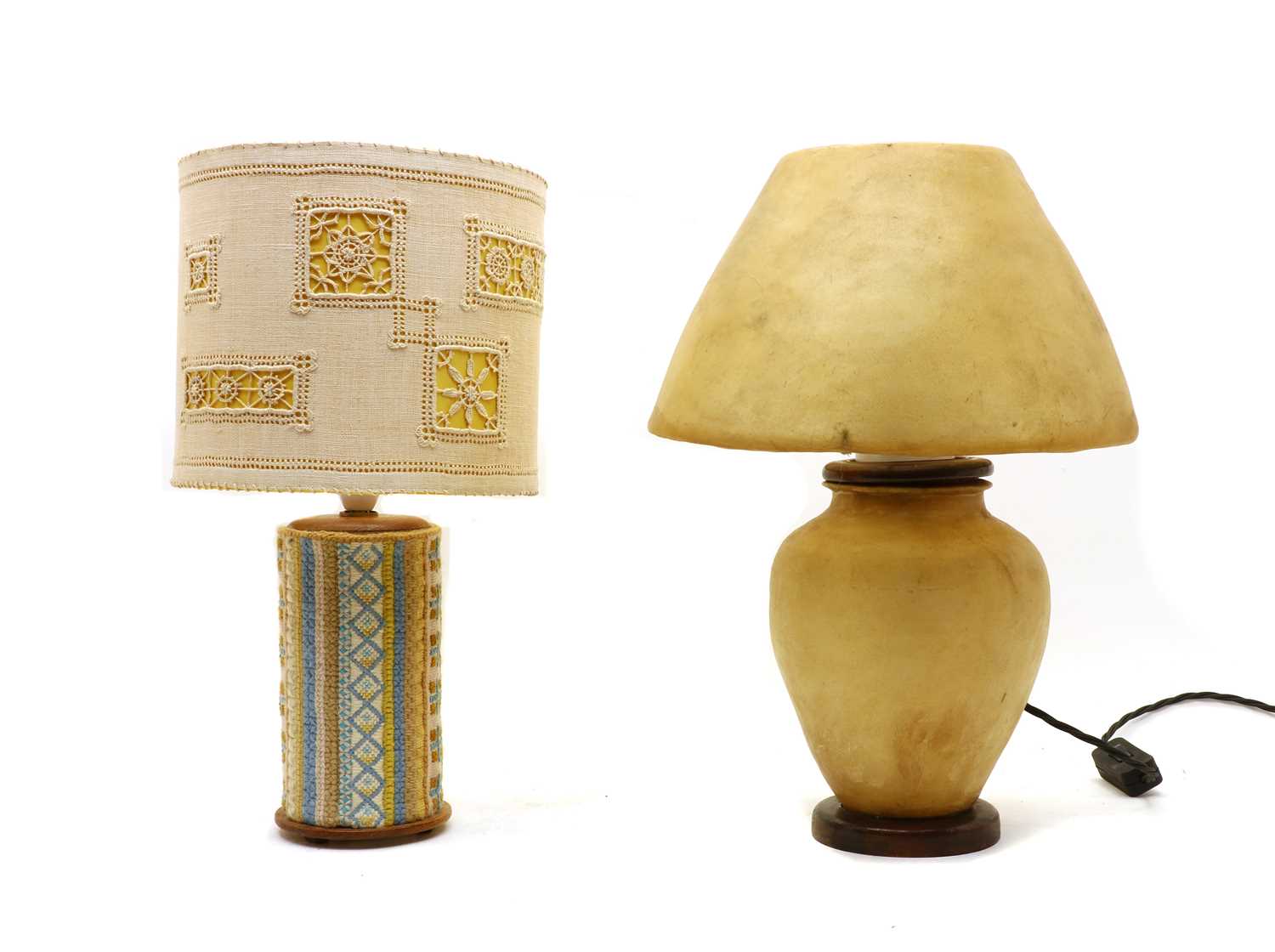 Lot 111 - A Vellum table lamp.