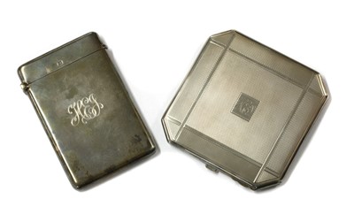 Lot 1352 - A sterling silver card case